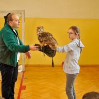 ZS Stanin - Żywa lekcja z pokazem drapieżnych ptaków