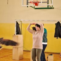 ZS Stanin - Żywa lekcja z pokazem drapieżnych ptaków